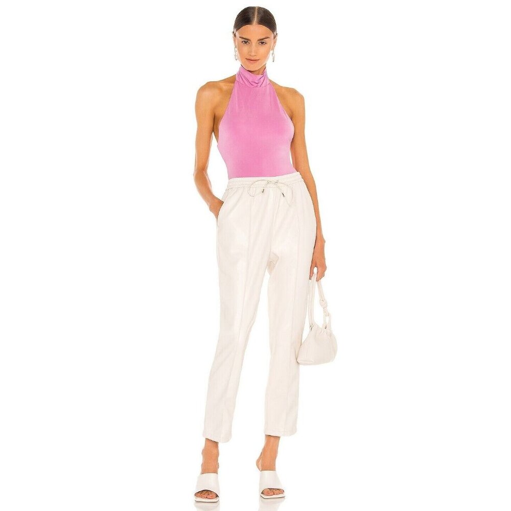 JONATHAN SIMKHAI STANDARD Torrance Eco Slinky Jersey Top Pink - Picture 5 of 5